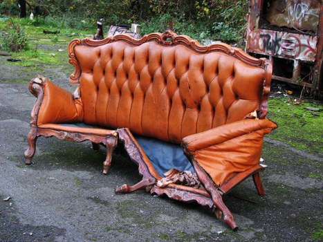 Vans lined up for commercial waste collection in Archway