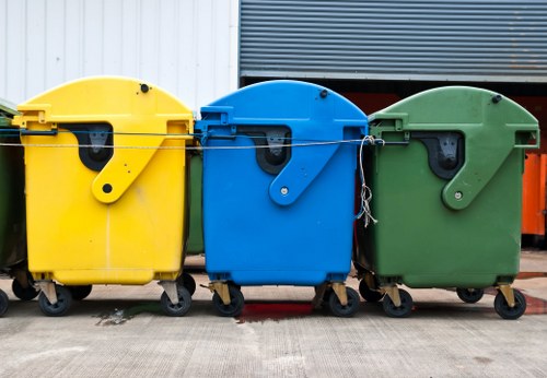 Commercial waste archway in an office building