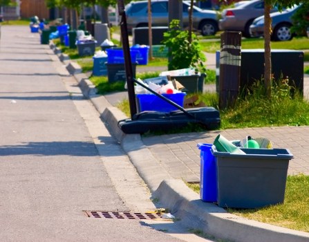 Recycling and eco-friendly disposal during garage clearance